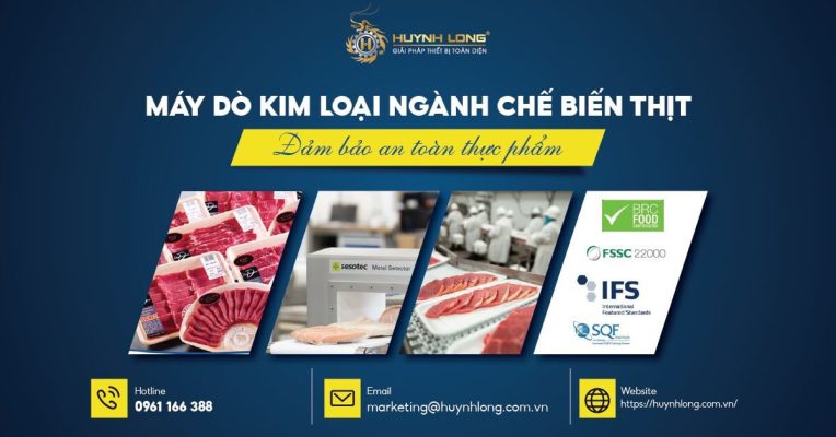 Máy dò kim loại ngành chế biến thịt đảm bảo an toàn thực phẩm